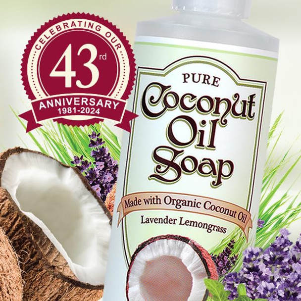 Nutribiotic Pure Coconut Oil Soap Lavender Lemongrass 8 Oz Organic Unrefined Biodegradable Vegan & Made Without Gmos Gluten Parabens Or Sulfates Rich Cleansing Lather