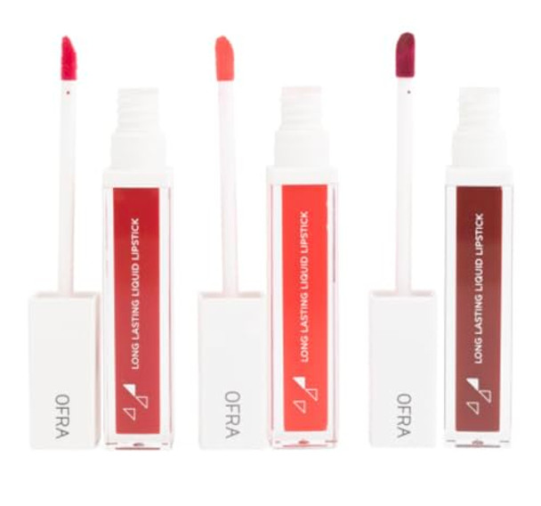 Ofra The Reds Long Lasting Liquid Lipstick Trio Set 3 X .28 Oz.