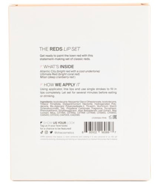 Ofra The Reds Long Lasting Liquid Lipstick Trio Set 3 X .28 Oz.