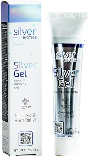 American Biotech Labs Silver Biotics 24 Ppm Silver Wound Healing Gel Layer Of Protection For Cuts Irritations And Burns 1.5 Oz