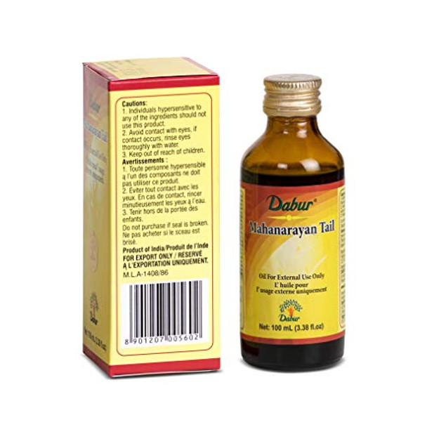 Dabur Mahanarayan Tail 100Ml - Herbal Joint Massage Oil For Bone & Joint Pain Pack Of 3