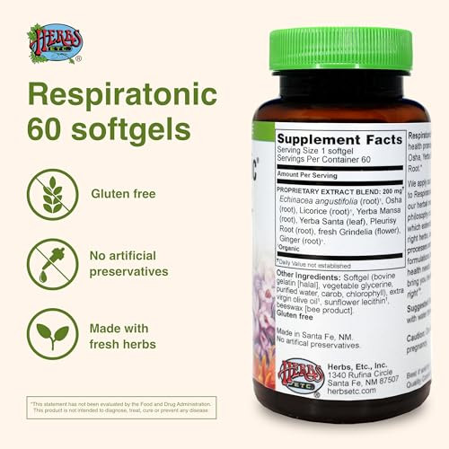 Herbs Etc. Respiratonic - 60 - Softgel