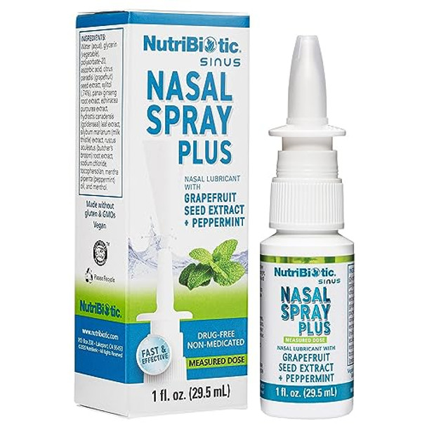Nutribiotic Nasal Spray Plus 1 Fl Oz Nasal Lubricant Plus Gse Xylitol & Botanical Extracts Moisturize & Help Flush Irritants From Nasal Passages Measured Dose Pump Drug- & Non-Medicated