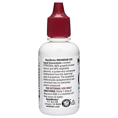 Nutribiotic – Maximum Gse 1 Oz Liquid Grapefruit Seed Extract Premium Concentrate With Bioflavonoids Highly Potent Vegan Gluten & Non-Gmo