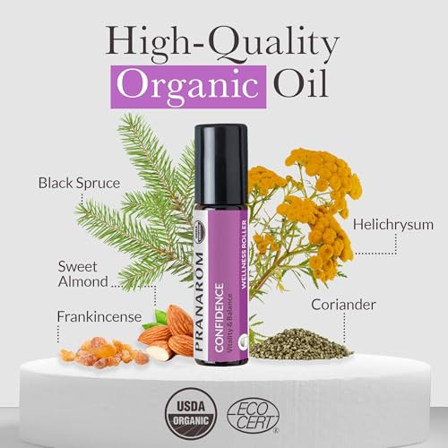 Pranarom - Confidence Mood Roller Wellness Blend 8Ml - Aromatherapy With Essential Oils - Organic Ingredients - Pure And Natural Formula For Well-Being - Portable And Convenient