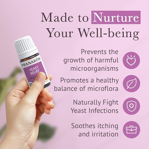 Pranarom - Yeast Relief Wellness Blend 5Ml - Aromatherapy With Essential Oils - Organic Ingredients - Pure Soothing Cruelty- Uv-Protected