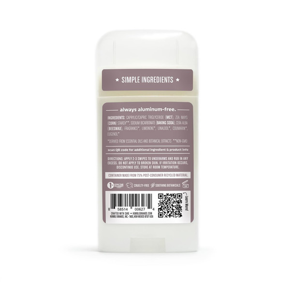 HUMBLE BRANDS Original Formula Aluminum-free Deodorant. Long Lasting Odor Control with Baking Soda and Essential Oils Full and Travel Size Patchouli and Copal