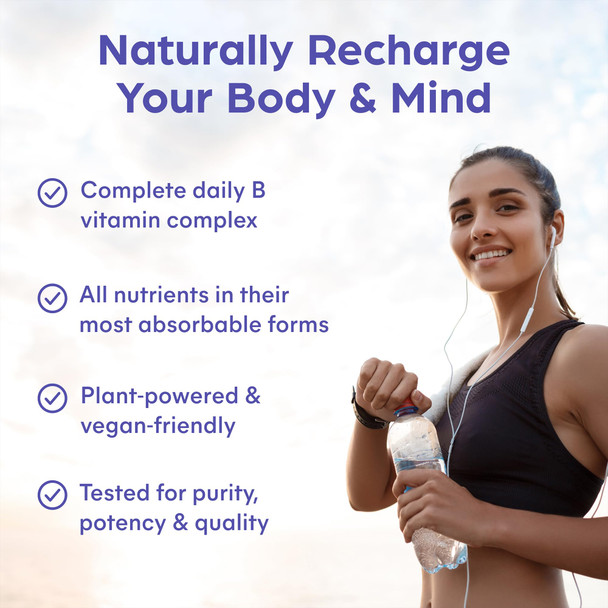 Purolabs Vitamin B Complex High Strength – High Strength VIT B Complex with 8 Essential B Vitamins – Methylated Folate & B12 Supplements with Vitamin B6 and B12 – 60 Vegan Capsules