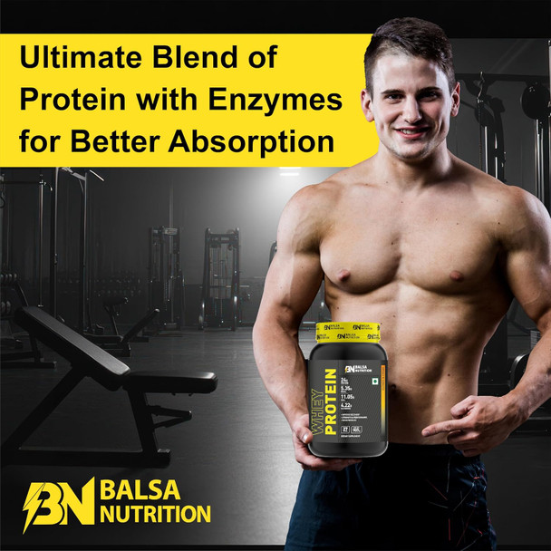 Balsa Nutrition Whey Protein Powder- 907g, 33g per Serving (Cookies & Cream) | For Muscle Growth, Workout & Performance Recovery, Weight Management, Powerful Antioxidant | Non- GMO, Gluten Free