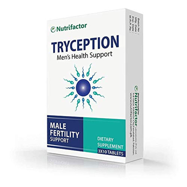 Nutrifactor Tryception: Complete Male Fertility Formula for Reproductive Wellness and Sperm Health-20 Essential Nutrients for Vitality, Fertility, Sperms Production and Overall Wellbeing (30 Servings)