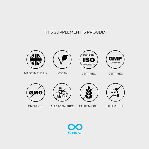 Charava Tudca 500mg | Ultimate Liver Support | Antioxidant & Detox | Promotes Healthy Cholesterol & Insulin Sensitivity | Vegan-Friendly, Pharmaceutical-Grade | Based & Tested in UK | 30 Day Supply