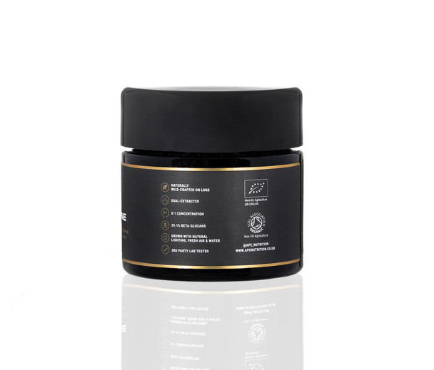 APE Nutrition Organic Lion’s Mane Mushroom Extract Powder - Certified Organic & Wild Crafted Improves Memory & Focus UK Supplements Pure Concentrated Extract 40G