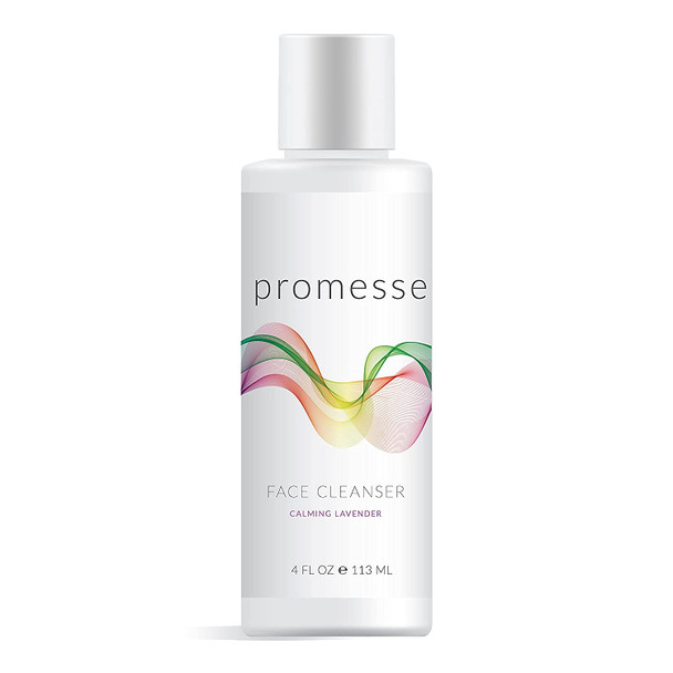 promesse Acne Control Facial Cleanser - Anti-Aging Exfoliating Wash with Glycolic & Salicylic Acid, Lavender - 4 fl oz