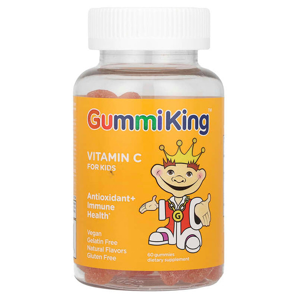 GummiKing Vitamin C for Kids Orange 60 Gummies (30 mg per Gummy)