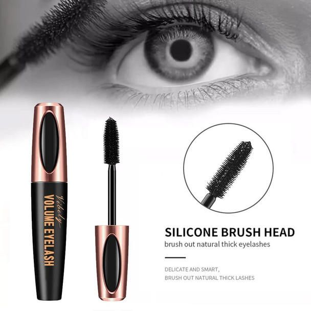 3-Pack 4D Silk Fiber Lash Mascara – Waterproof, Long-Lasting Volume & Length