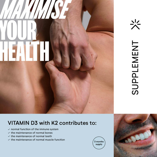 Numan Max Strength Vitamin D3 4000iu & K2 90 Tablets