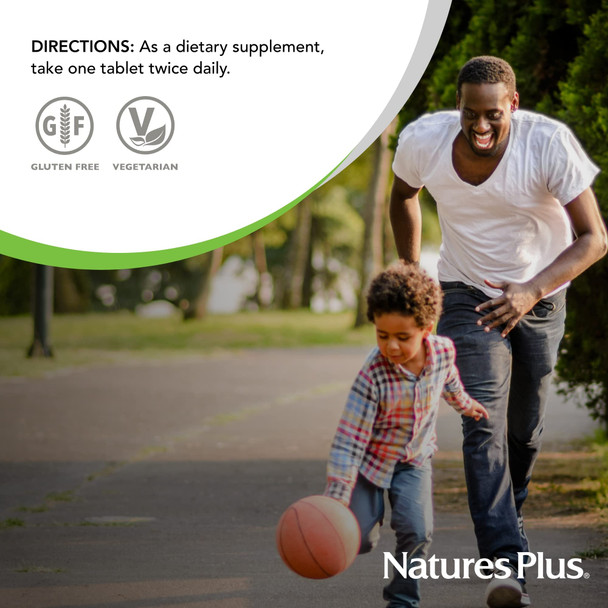 NaturesPlus Magnesium - 200 mg 180 Tablets - Vegetarian Gluten Free - 180 Servings