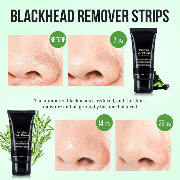 Charcoal Peel-Off Blackhead Remover Mask – Deep Cleansing Face Mask for Pores, Acne & Blackheads