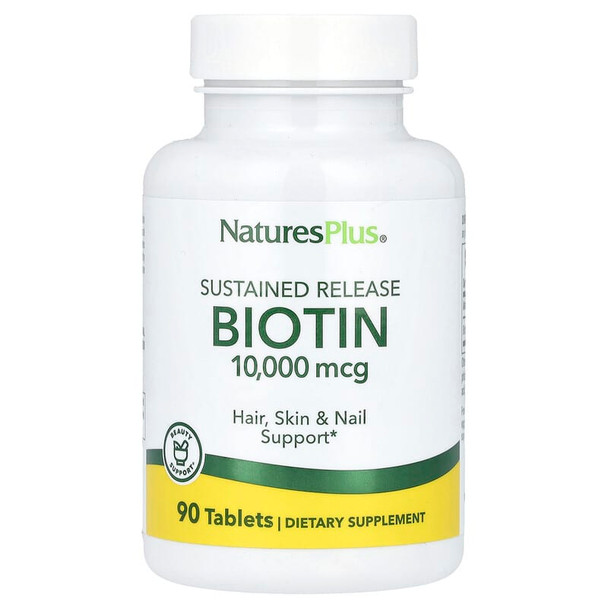 NaturesPlus Sustained Release Biotin 10000 mcg 90 Tablets