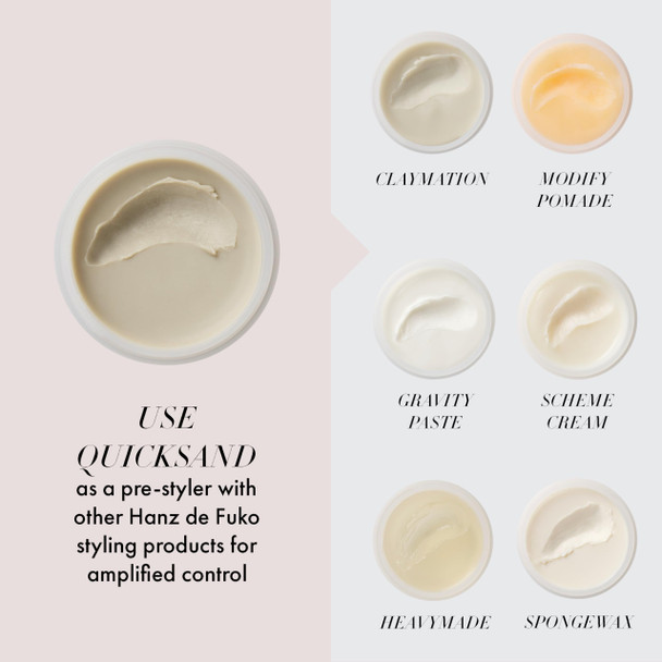 Hanz de Fuko Quicksand – Premium Men’s Hair Styling Wax & Dry Shampoo for a High Hold Ultra Matte Finish – Ideal Texture Product for Thin Thick and All Hair Types – 2 oz Travel Size
