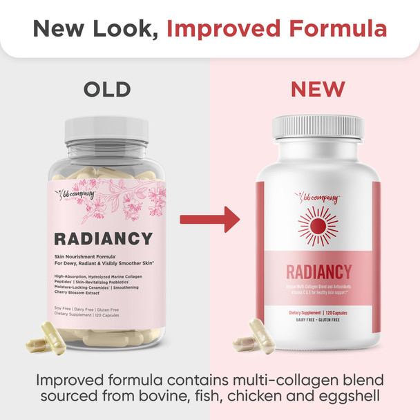 BB Company Ra diancy | Vaginal Probiotics for Vaginal Dryness pH Balance | Fights Itch Odor | Anti-Aging | Hyaluronic Acid Probiotics Vitamin C Multi Collagen | 120 Ct