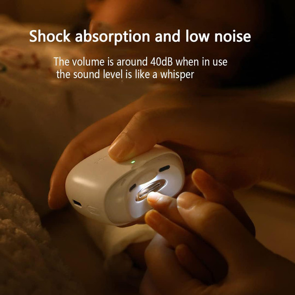 Diirglus Electric Automatic Nail Clipper with Light & 2 Speeds Fingernail Cutter and File 2 in 1 Design Nail Scraps Storage USB Rechargeable Safety Fingernail Trimmer for Baby Kids Seniors and Adult