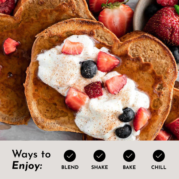 JUST INGREDIENTS Vanilla Bean Protein Powder – 20-Serving Blend with 100% Grass-Fed Whey & Organic Plant Proteins – Real Vanilla Bean & Cinnamon – Supports Muscle Recovery Energy*