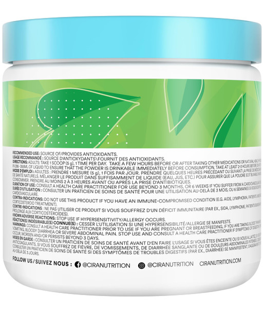 Cira Daily Greens - Naturally Sweetened Organic Spirulina Superfood Powder with Premium Antioxidant-Rich Ingredients for Debloating Digestion & Energy - Mixed Berry 30 Servings