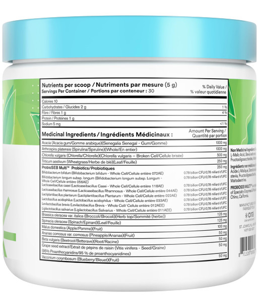 Cira Daily Greens - Naturally Sweetened Organic Spirulina Superfood Powder with Premium Antioxidant-Rich Ingredients for Debloating Digestion & Energy - Mixed Berry 30 Servings