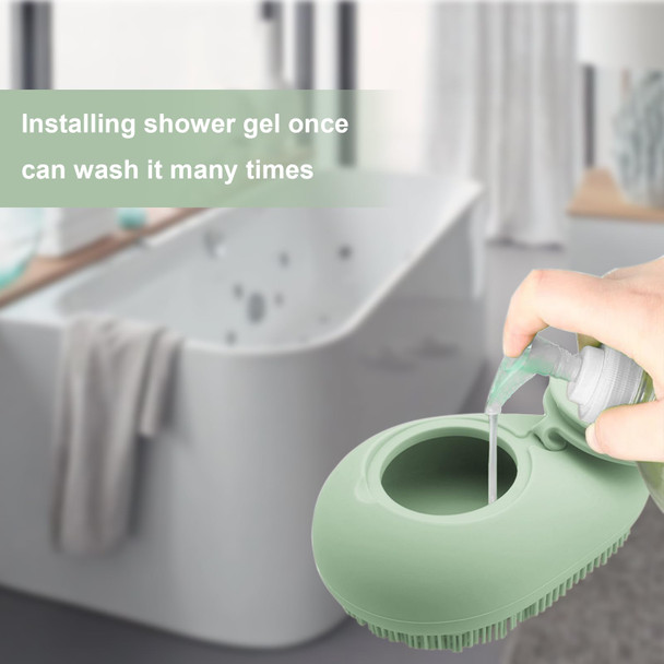 heqxwl Soft Silicone Exfoliating Loofah Body Scrubber - Fit for Sensitive Skin Clean and Sanitary Green