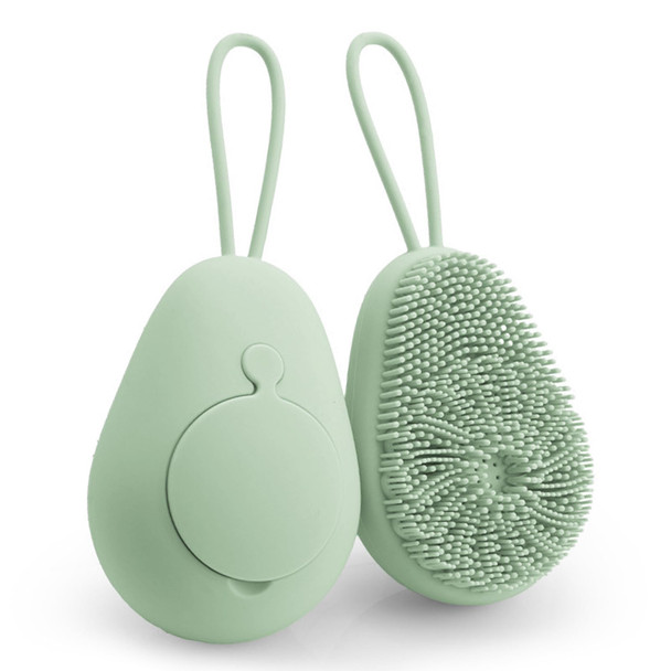heqxwl Soft Silicone Exfoliating Loofah Body Scrubber - Fit for Sensitive Skin Clean and Sanitary Green