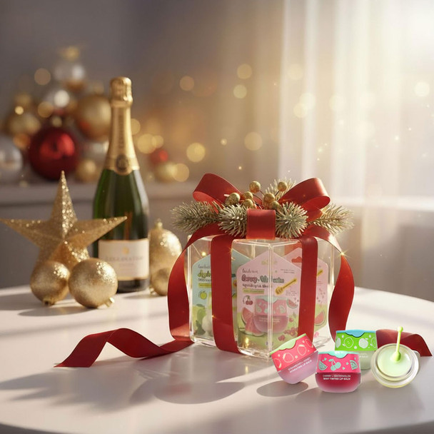 KSBC Look At Me Strawberry Honey Moisturizing Lip Balm Natural Ingredients Semi-Glossy Natural Pink Korean Skin Care Long-Lasting Moisture Gifts For Women (0.2 fl.oz.)