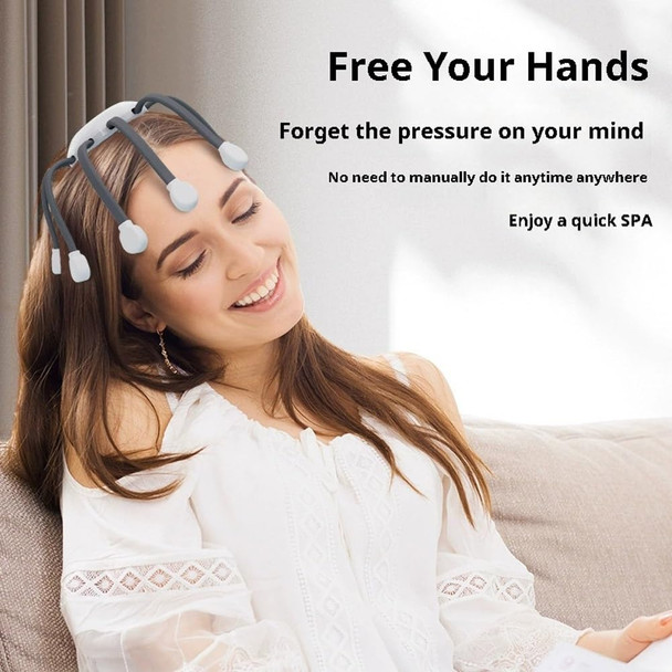 LNTVOM Head Massager for Migraine Relief with MusicThe Vibra Calm Headache Massager for Migraines with 20 Vibrating Points Electric Head Massager Scalp Scalp Massager Tool Stress Relax Orange Standard