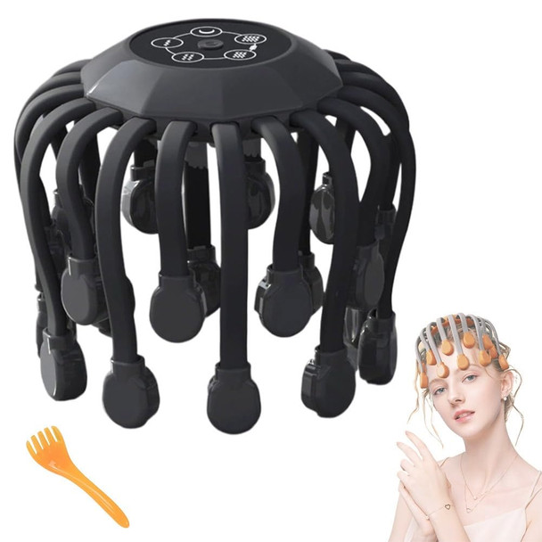LNTVOM Head massagerctorelax Head Massager for Migraine Relief with Music The Vibra Calm Headache Massager for Migraines with 20 Vibrating Points Electric Head Massager Scalp Scalp Massager Tool Black
