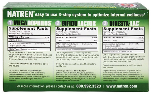 Natren Healthy Trinity Starter Kit Dairy Free 30 Count 3 Pack