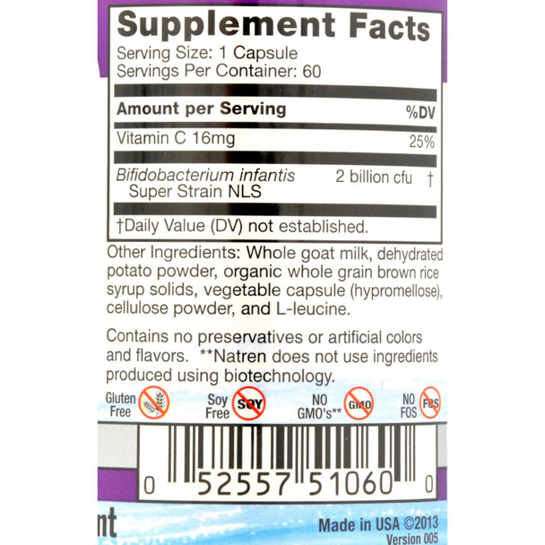 Natren Life Start 2 Probiotics for Adults - 60 Vegetarian Capsules