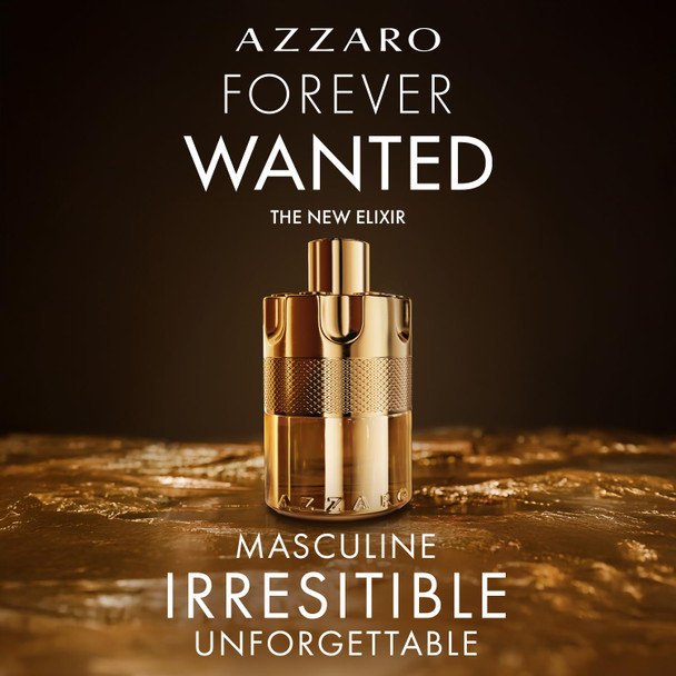 Azzaro - Forever Wanted Elixir - Mens Cologne - With Notes of Raspberry Cardamom and Leather Accord  3.4 Fl Oz