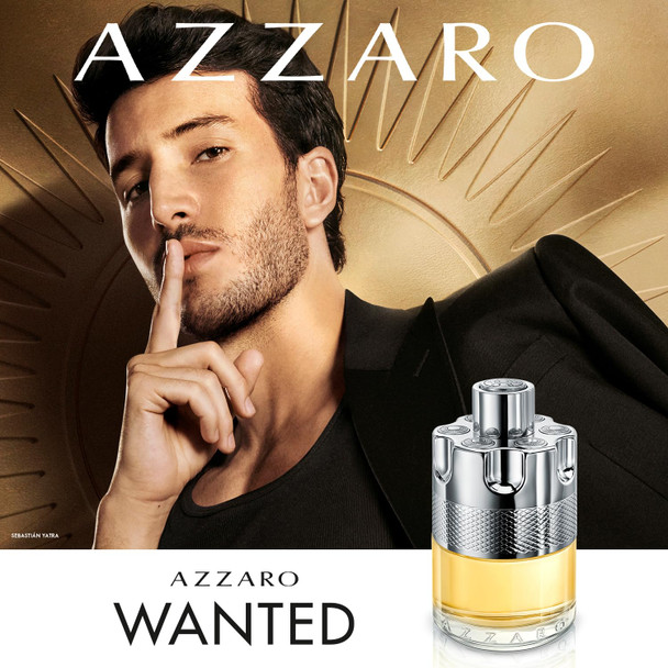 Azzaro Wanted Eau de Toilette - Vibrant & Irresistible Mens Cologne - Woody, Citrus & Spicy Fragrance - Fresh Notes of Cardamom, Lemon, Vetiver - Everyday Wear - Luxury Perfumes for Men  3.3 Fl Oz