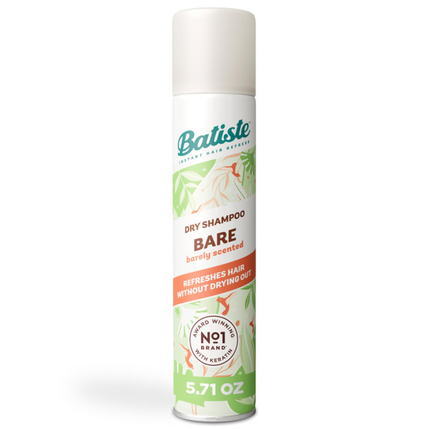 Batiste Dry Shampoo Bare Fragrance Refresh Hair and Absorb Oil Between Washes Waterless Shampoo for Added Hair Texture and Body 5.71 oz