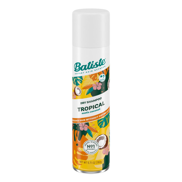 Batiste Dry Shampoo Tropical Fragrance Refresh Hair and Absorb Oil Between Washes Waterless Shampoo for Added Hair Texture and Body 5.71 oz