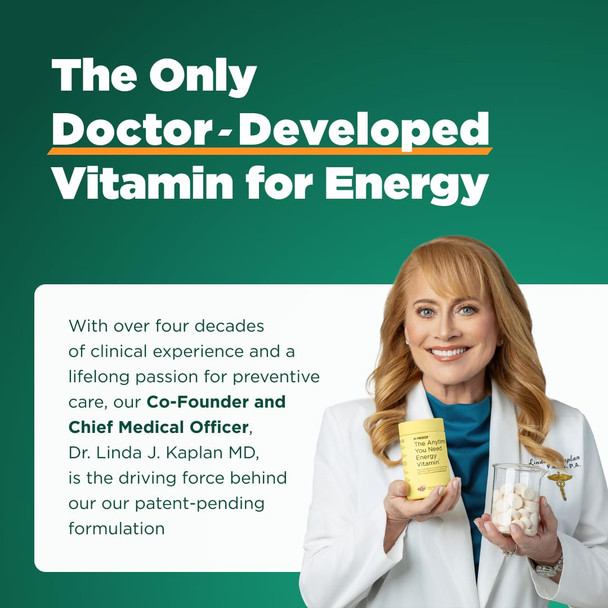 H-PROOF The Anytime You Need Energy Vitamin for Sustained Energy Focus & Alertness with Jitter-Free Caffeine 60 Chewable Energy Supplements (30 Servings) Mixed Berry