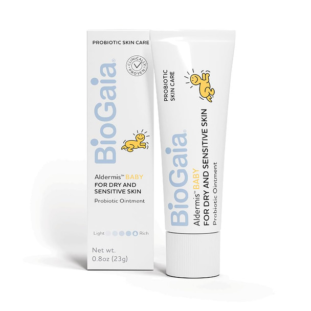 BioGaia Baby Probiotic Ointment  Soothes & Hydrates Dry Irritated & Sensitive Skin  Use It From Head to Toe  Formulated With Plant-Based Oils & Probiotics  Steroid Free & Microbiome-Friendly  0.8