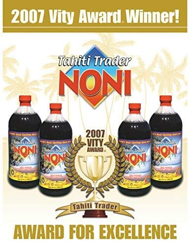 Tahiti Trader Original High Potency Noni Juice - Pure Noni Fruit Juice with Blueberry & Raspberry - Organic Antioxidant Superfood Supporting Energy & Body Health - (32oz 2 Pack)