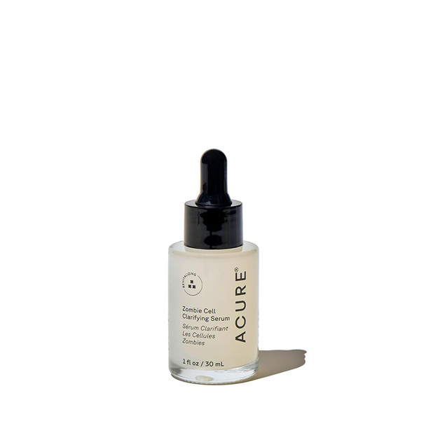 Acure Zombie Cell Clarifying Serum - Rejuvenate Face Serum with Niacinaminde & Milk Thistle, Hydrating Anti Aging Daily Treatment to Tone Skin & Boost Cell Turnover for Natural Glow - 1 fl oz