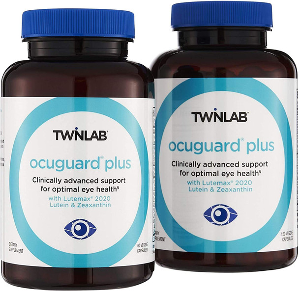 Twinlab Ocuguard Plus - Eye Supplement  with Zinc Vitamin A C & D - 60 Veggie Capsules