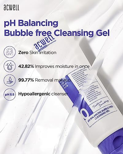 ACWELL pH Balancing Bubble-Free Hydrating Facial Cleansing Gel 5.4 fl.oz