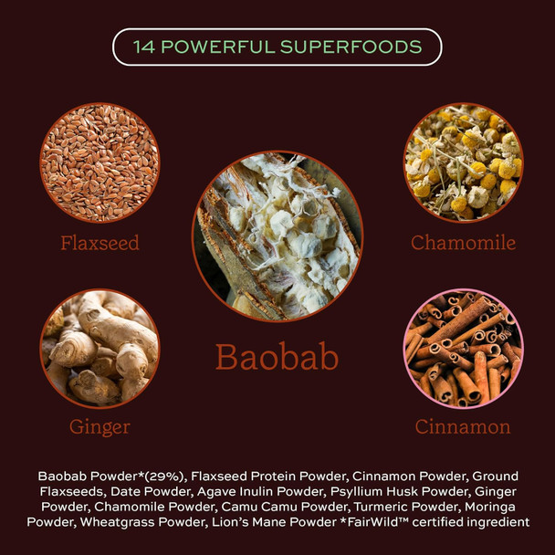 Aduna Organic Good Gut Superfood Blend | 100% Natural Stir-in Blend With 10+ Superfoods for Digestion, Gut Health & Prebiotic Fiber | Vegan Powder for Smoothies, Oatmeal & Yogurt | 250g