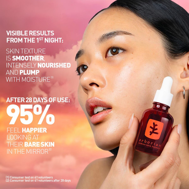 Erborian Multi‑Perfecting Night Serum Oil & Milky Formulas Smooths Even Texture Hydrates Firms For Glowy Mirror Skin Renewal Korean Skincare Night Oil-Serum 1 Fl Oz