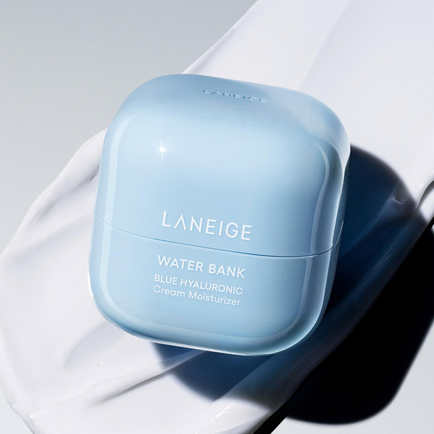 LANEIGE Water Bank Blue Hyaluronic Cream Moisturizer: Hydrating Korean Face Cream with Squalane & Ceramide for Skin Barrier Support Dermatologist-Tested  0.67 oz