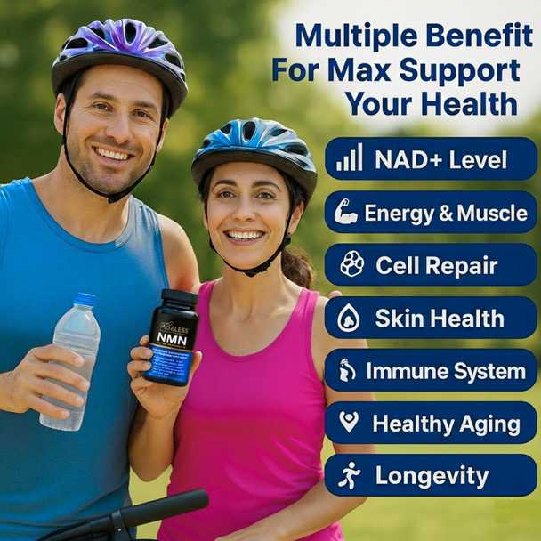 Ageless Foundation Laboratories NMN Supplement 500mg – Nicotinamide Mononucleotide | Supports NAD+ Levels, Energy, Cognitive Function, Muscle Health & Healthy Body Composition Capsules (90)